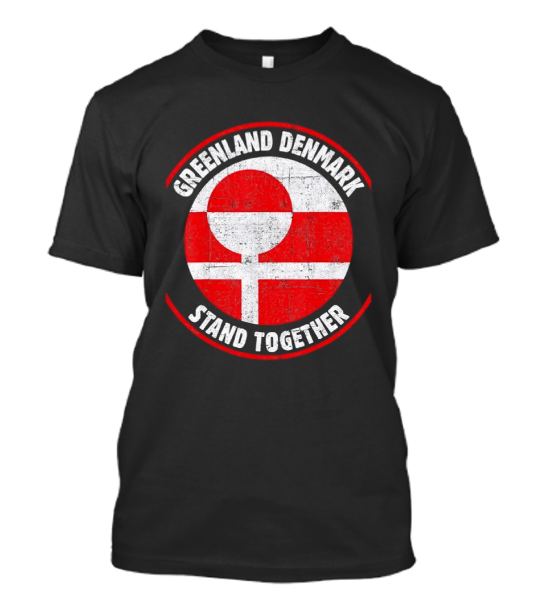 Greenland Denmark Stand Together United Flag T-Shirt