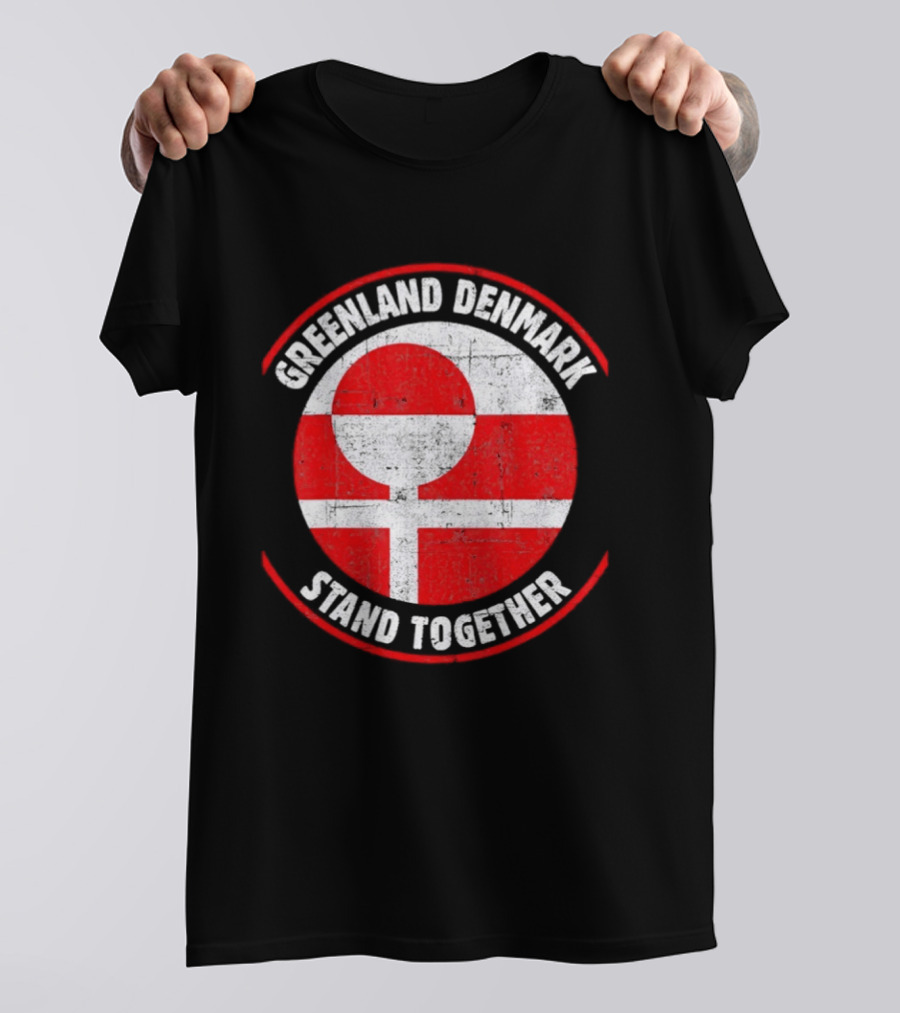 Greenland Denmark Stand Together United Flag T-Shirt