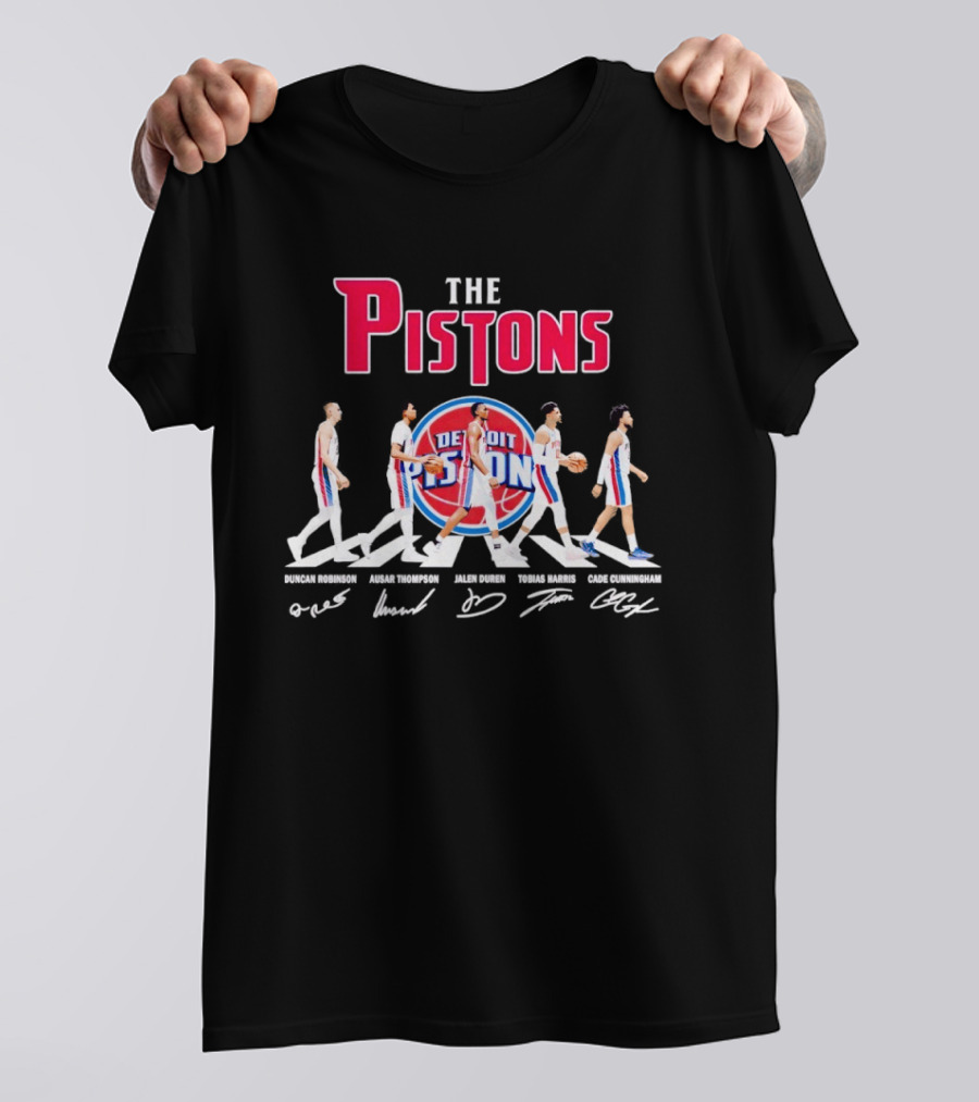The Pistons Abbey Road Detroit Basketball Signatures T-Shirt