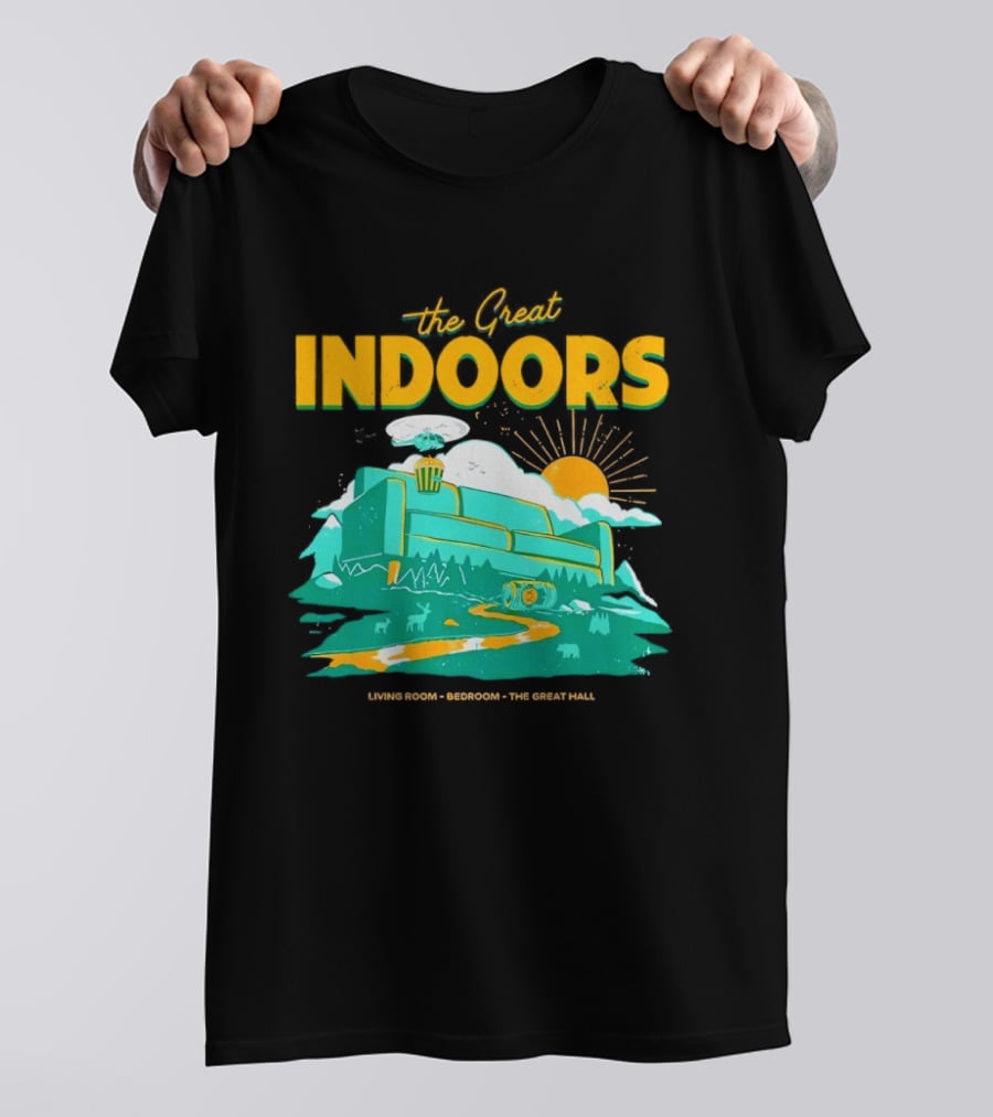 The Great Indoors Living Room Bedroom The Great Hall Couch Nature Sun T-Shirt