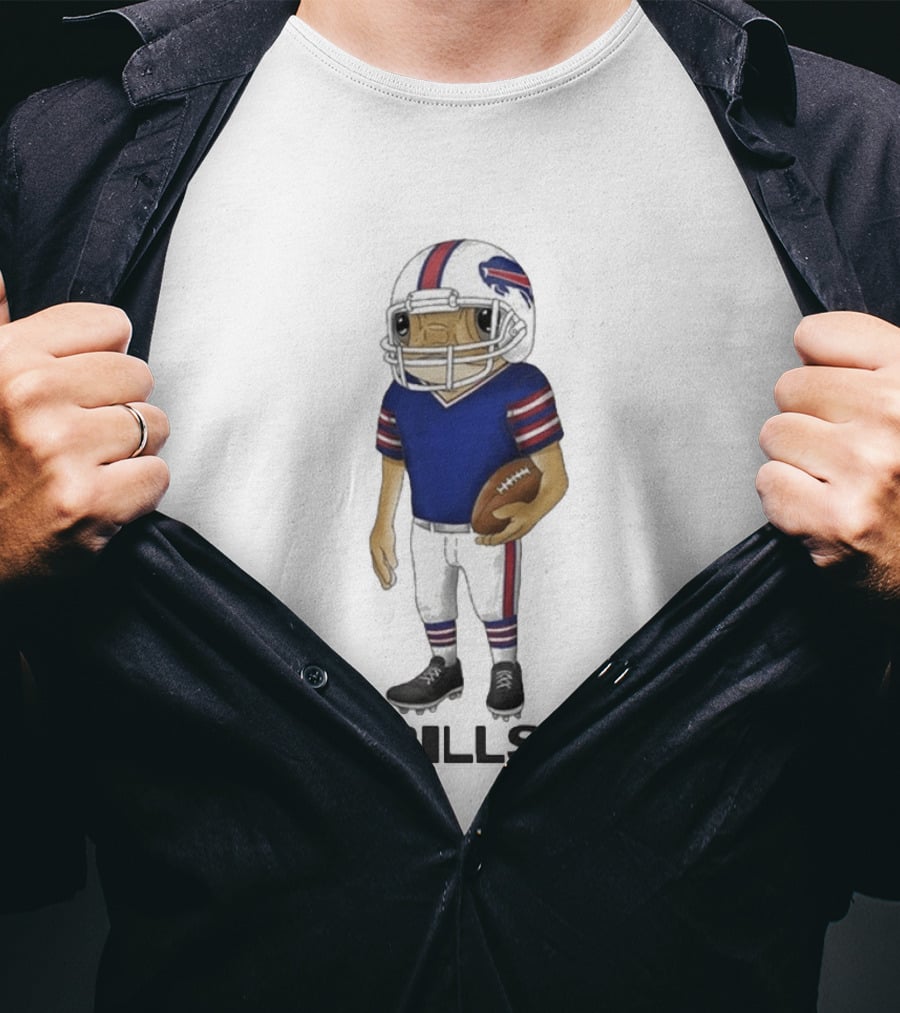 Bad Bunny Buffalo Bills Concho Animated Football Player T-Shirt
