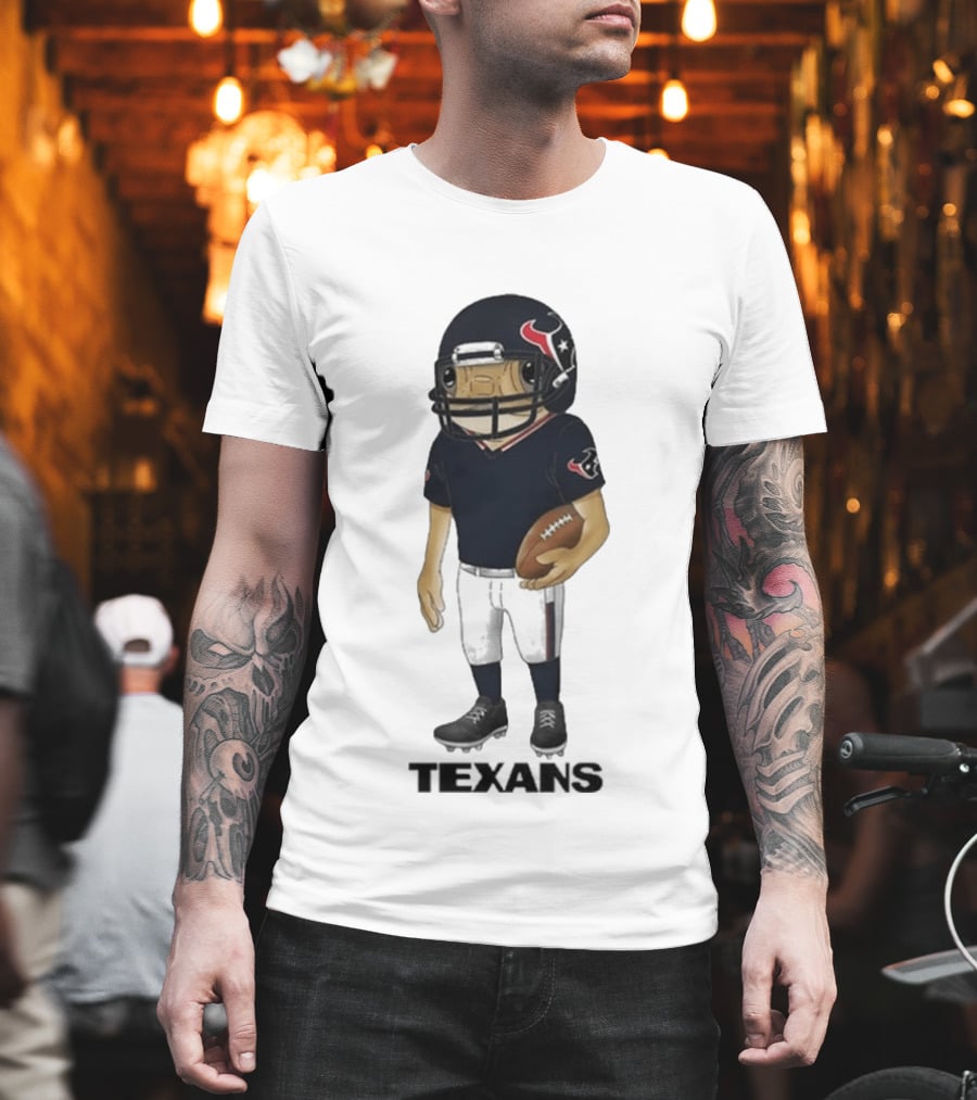 Bad Bunny Houston Texans Football Helmet Concho T-Shirt