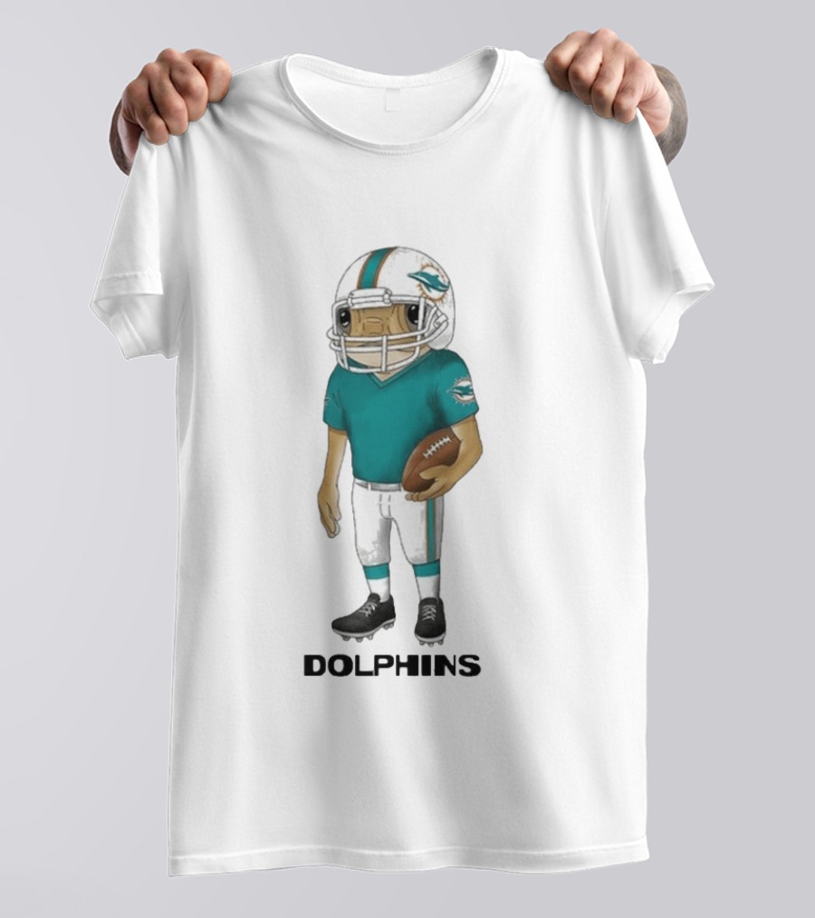 Bad Bunny Miami Dolphins Football Helmet Player Concho T-Shirt