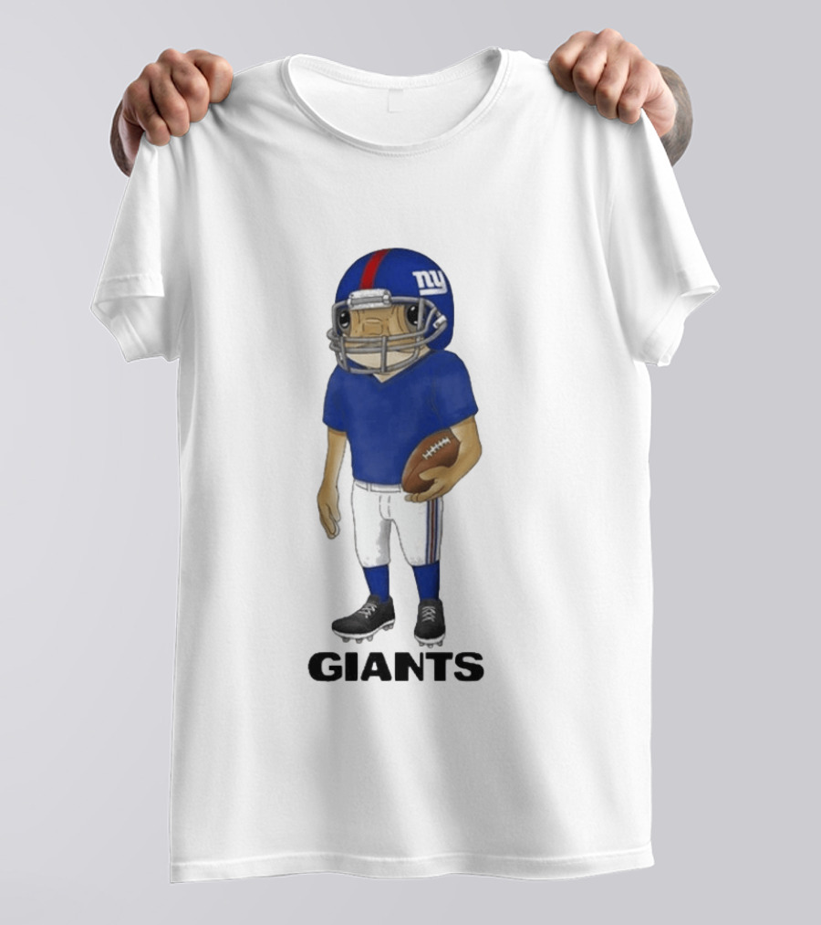 Bad Bunny New York Giants Football Character Concho Helmet Giants T-Shirt