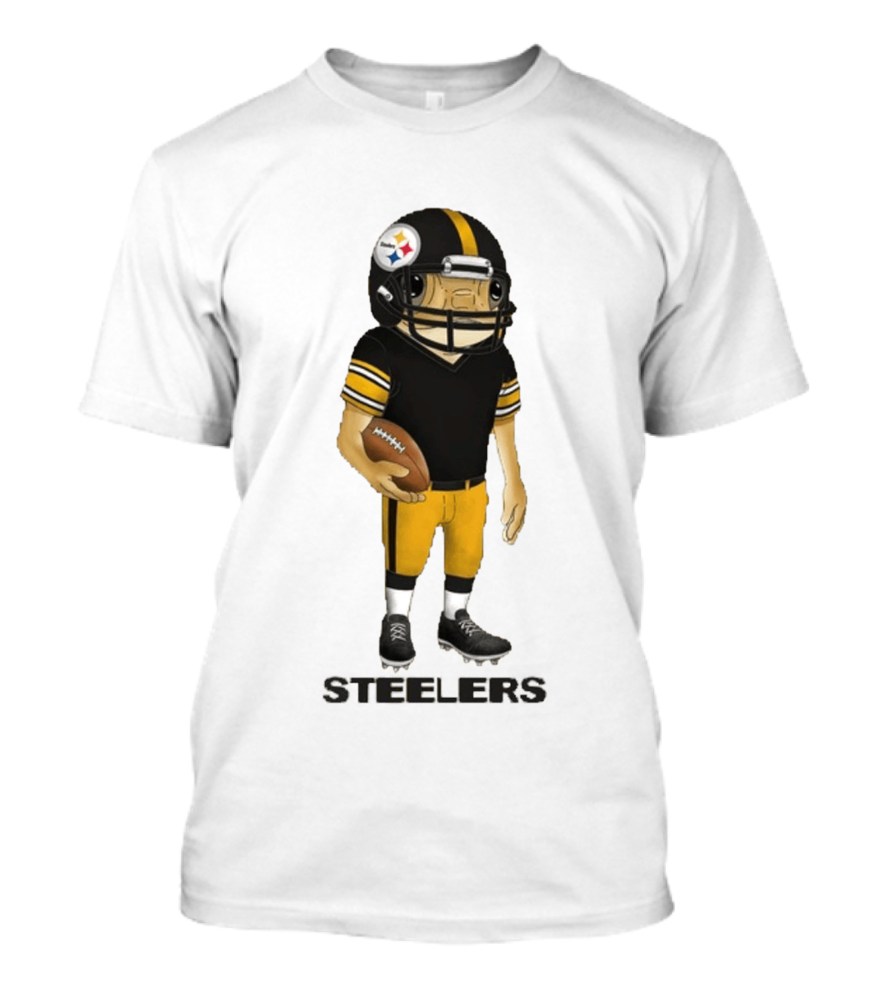 Pittsburgh Steelers Bad Bunny Style Football Player Helmet T-Shirt
