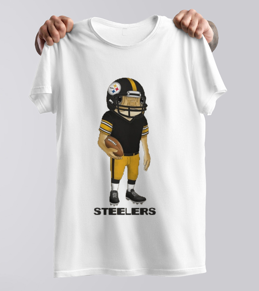 Pittsburgh Steelers Bad Bunny Style Football Player Helmet T-Shirt