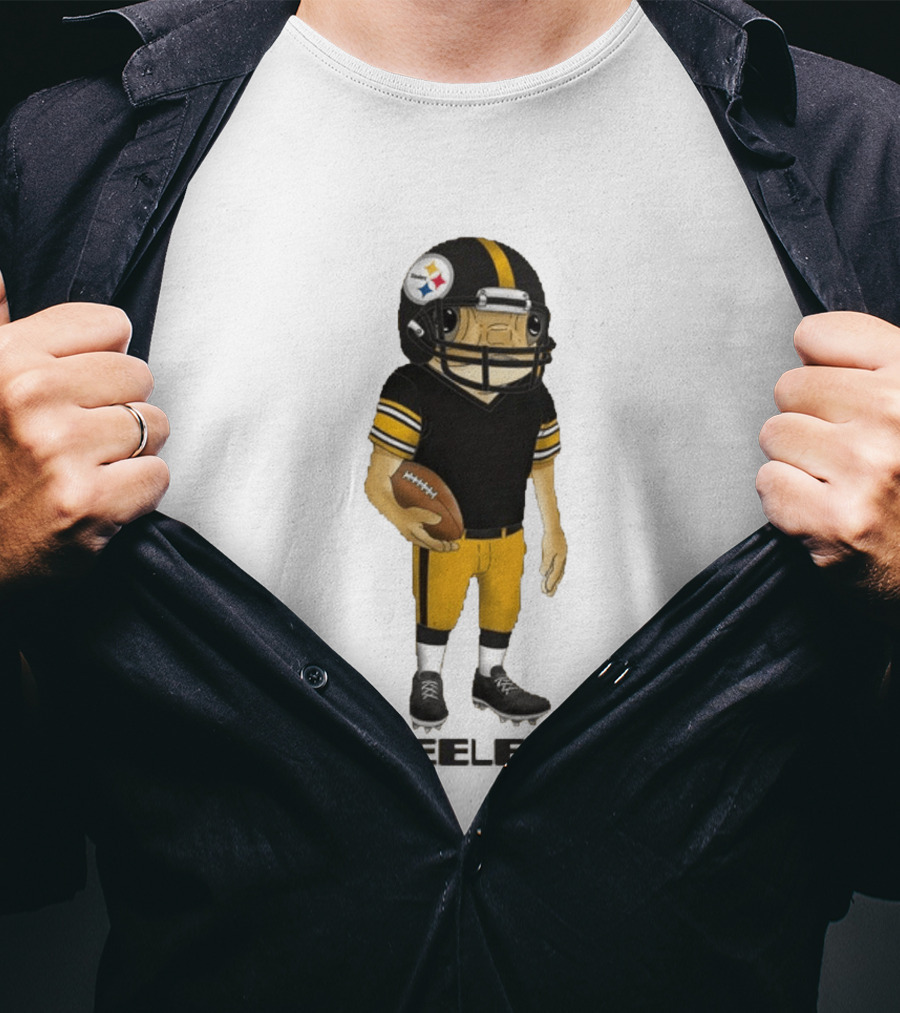 Pittsburgh Steelers Bad Bunny Style Football Player Helmet T-Shirt
