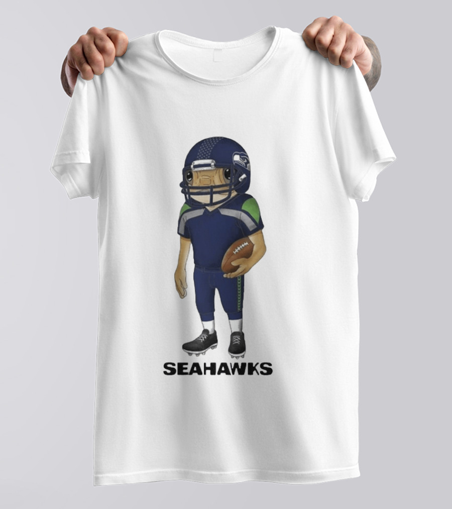 Bad Bunny Seattle Seahawks Concho Helmet Seahawks Football Player T-Shirt