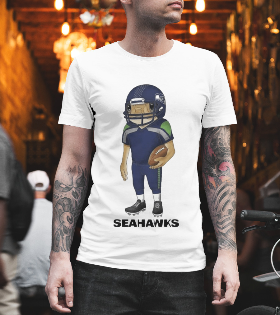 Bad Bunny Seattle Seahawks Concho Helmet Seahawks Football Player T-Shirt
