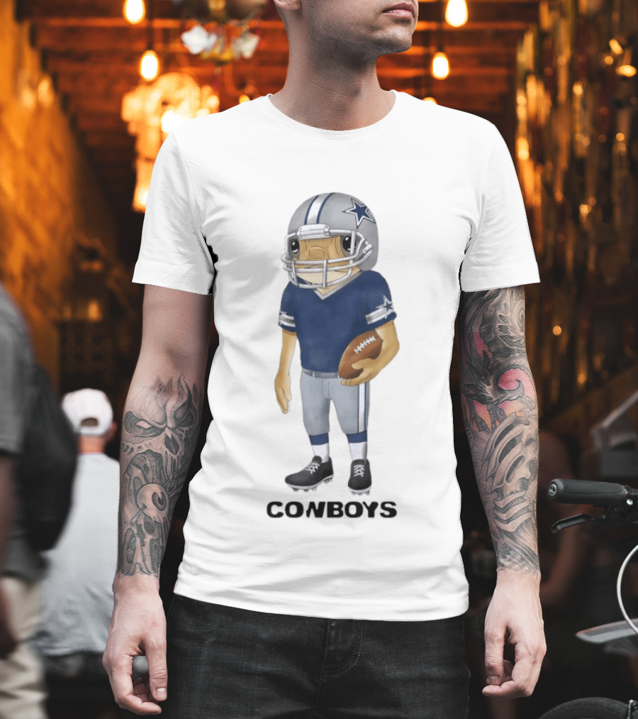 Bad Bunny X Dallas Cowboys Concho Football Player Cowboys T-Shirt