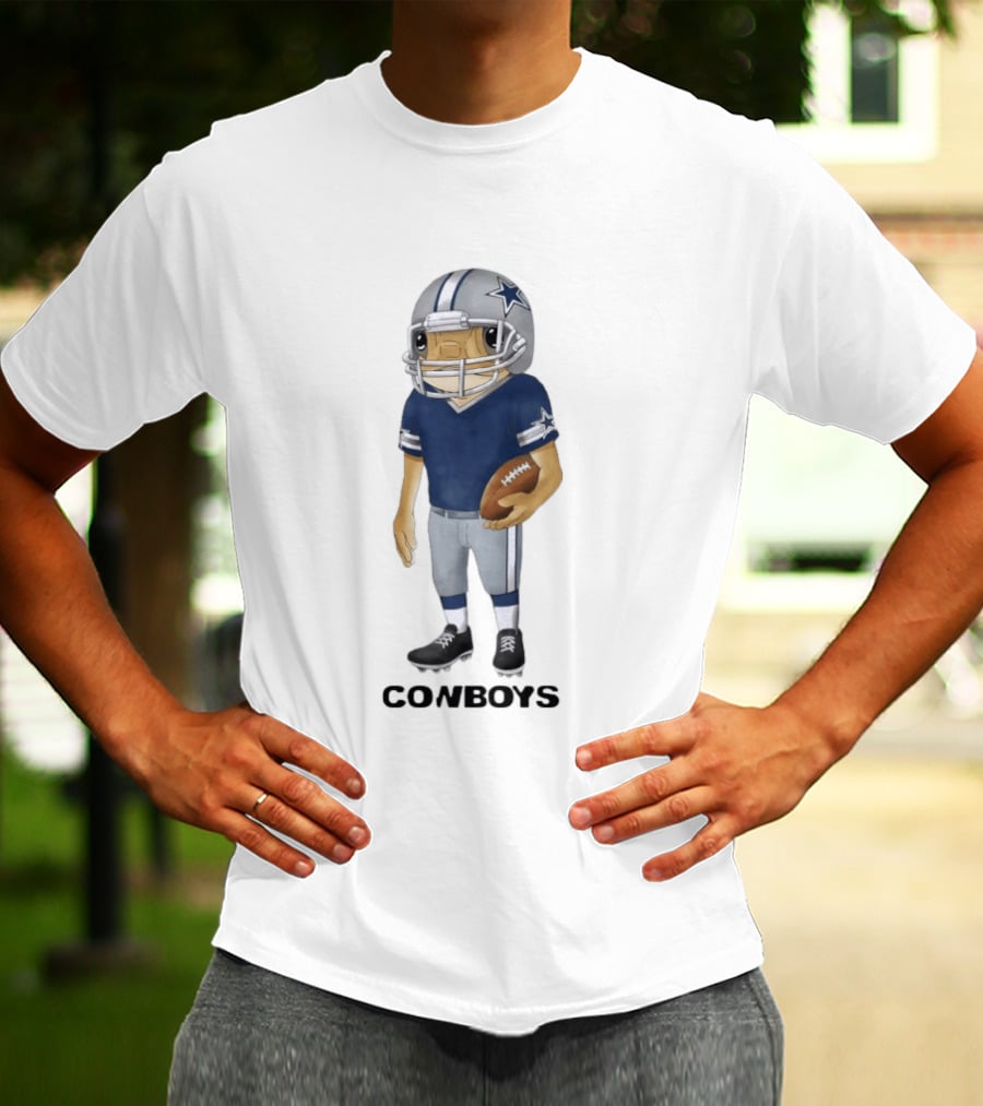 Bad Bunny X Dallas Cowboys Concho Football Player Cowboys T-Shirt