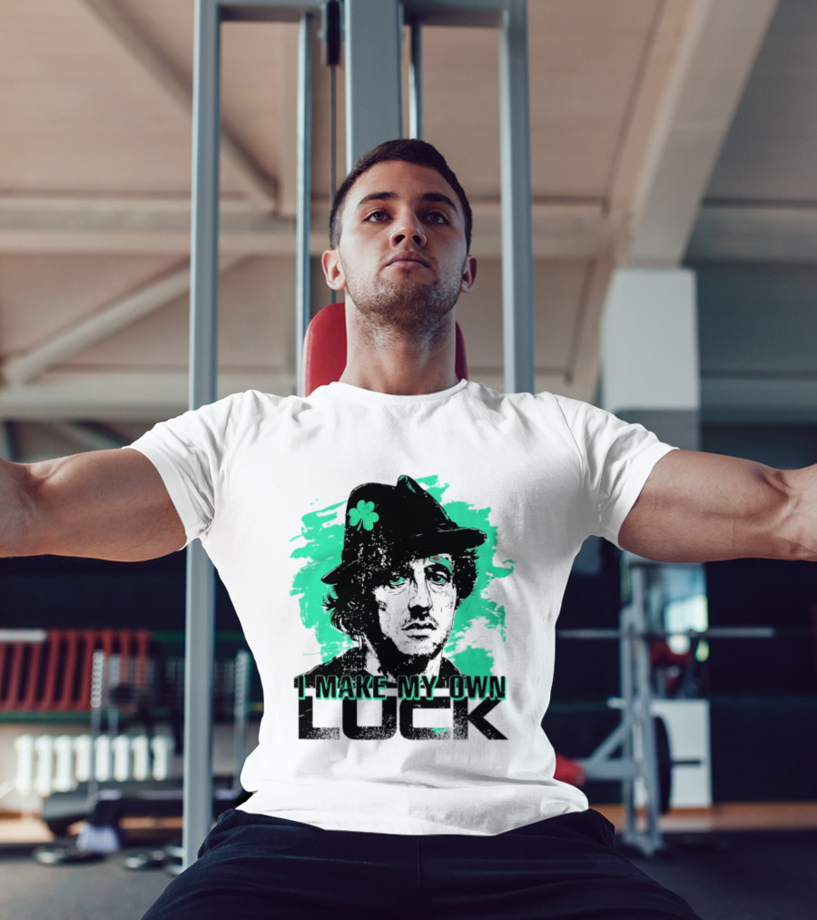I Make My Own Luck Shamrock Hat Rocky T-Shirt