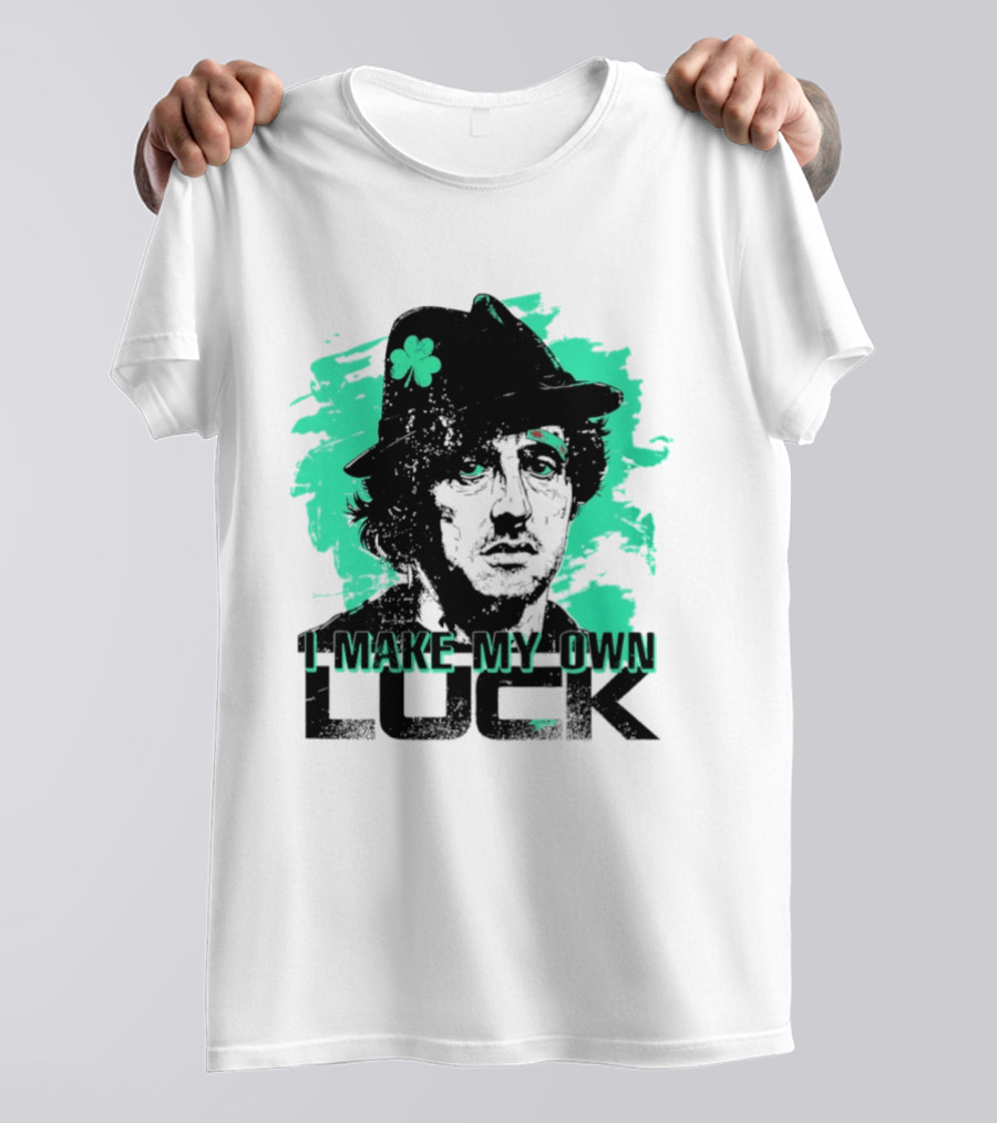I Make My Own Luck Shamrock Hat Rocky T-Shirt