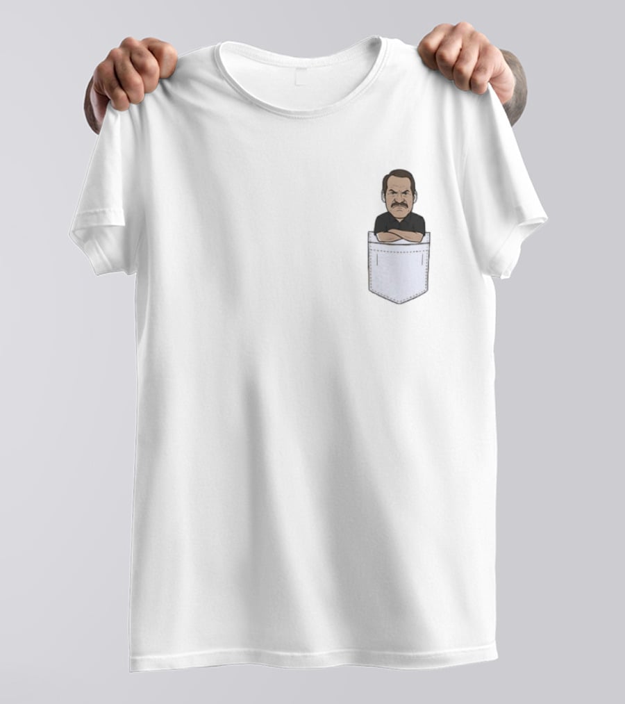 Little Bill Cowher Pittsburgh Steelers Coach Pocket Cartoon T-Shirt