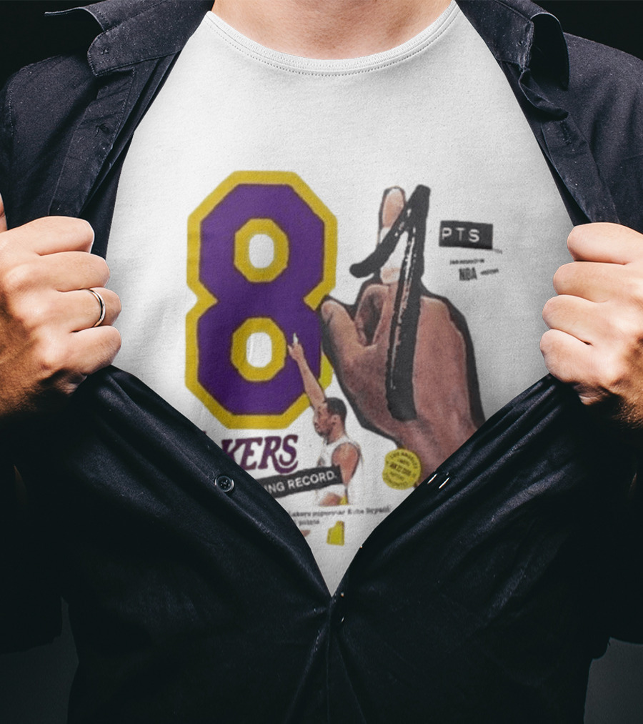 Los Angeles Lakers 81 Points Scoring Record Kobe Bryant 20th Anniversary T-Shirt