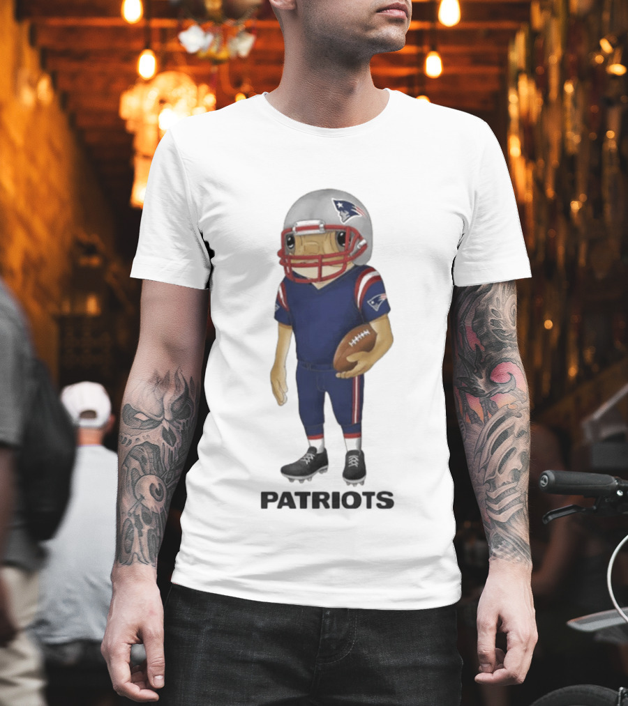 New England Patriots Bad Bunny Football Player 2026 T-Shirt