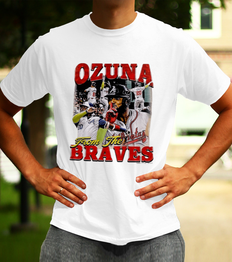 Ozuna Atlanta Braves 20 Baseball Celebration T-Shirt