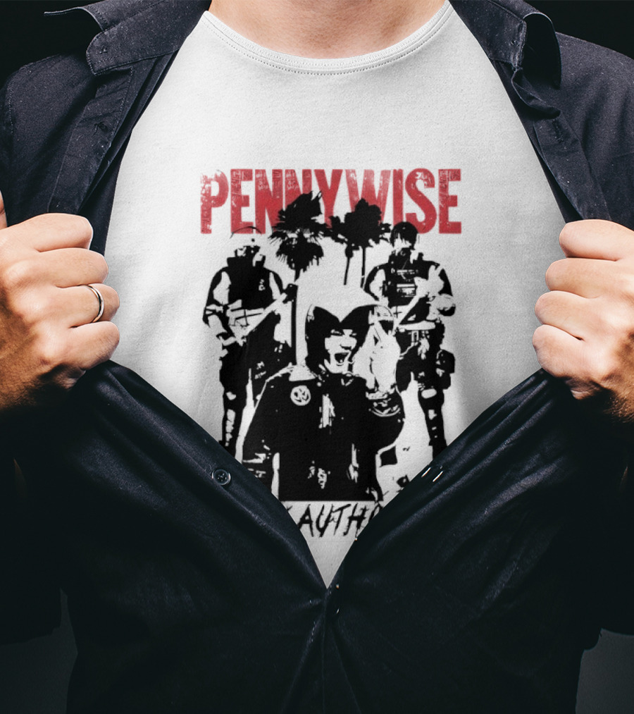 Pennywise Fuck Authority Military Soldiers And Clowns T-Shirt