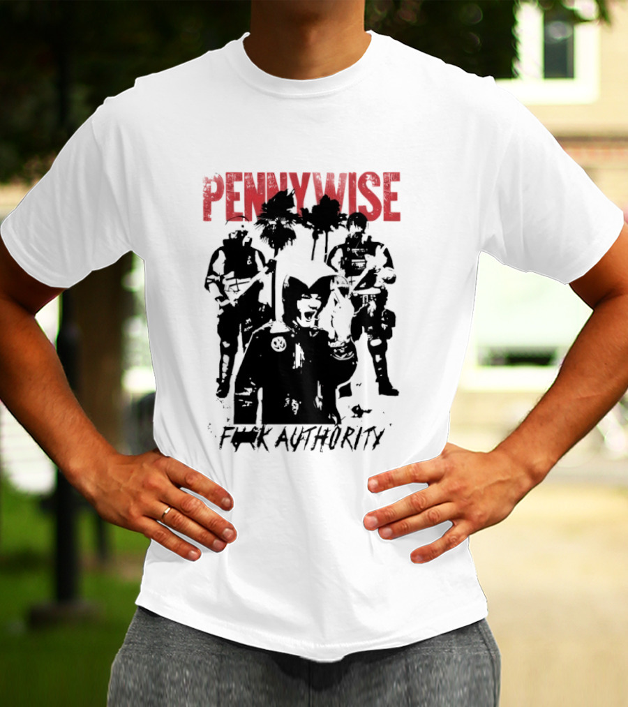 Pennywise Fuck Authority Military Soldiers And Clowns T-Shirt