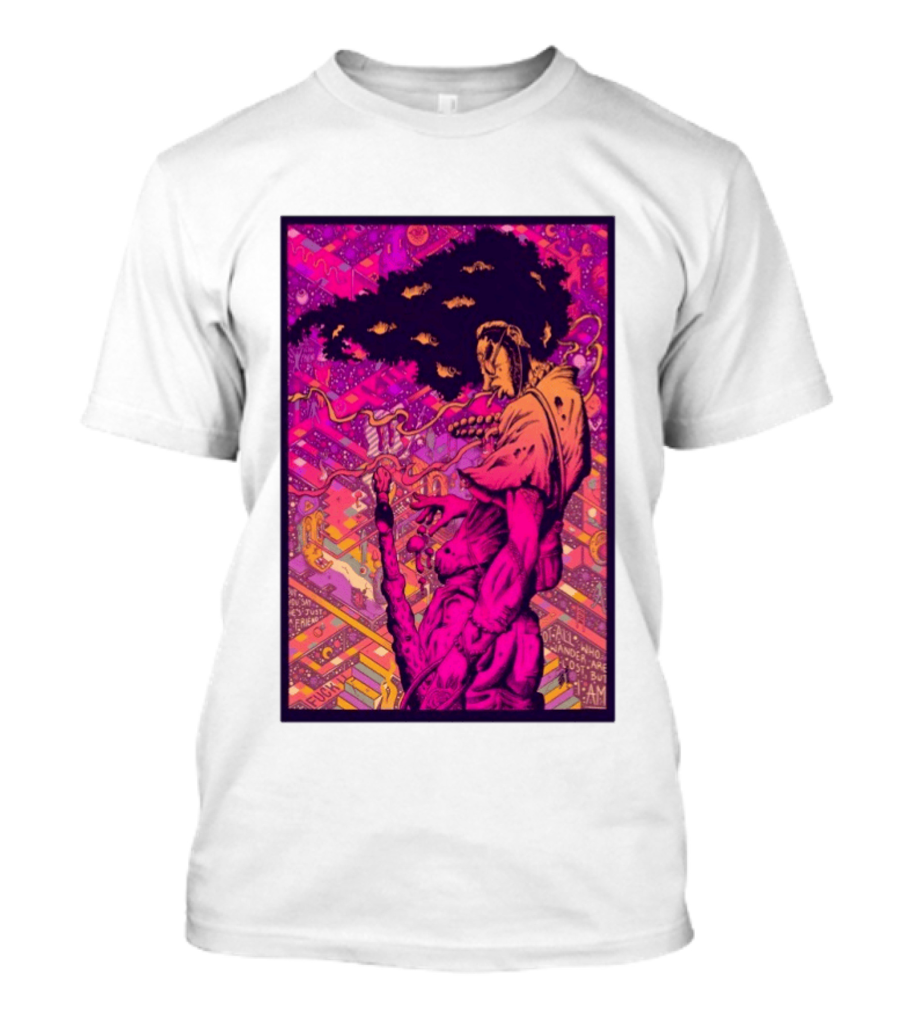 Third Eye Samurai Not All Who Wander Are Lost But I Am Psychedelic Fantasy Scene T-Shirt