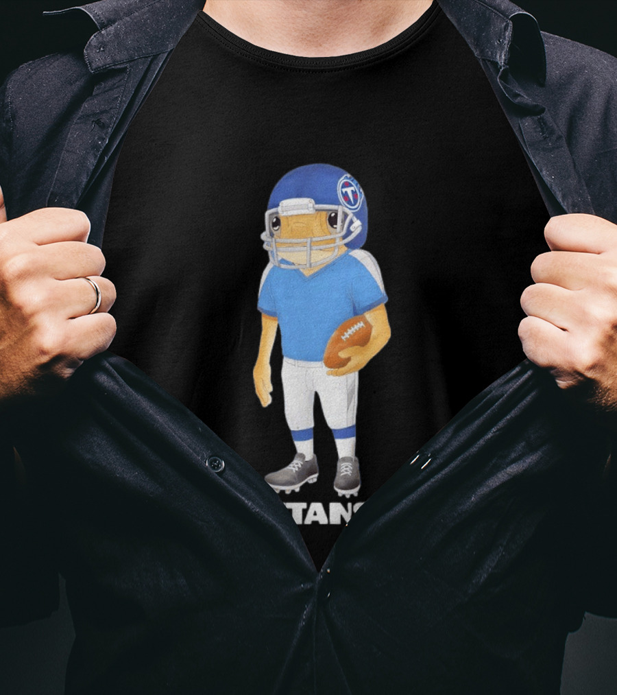 Bad Bunny X Tennessee Titans Football Player Character Collaboration T-Shirt