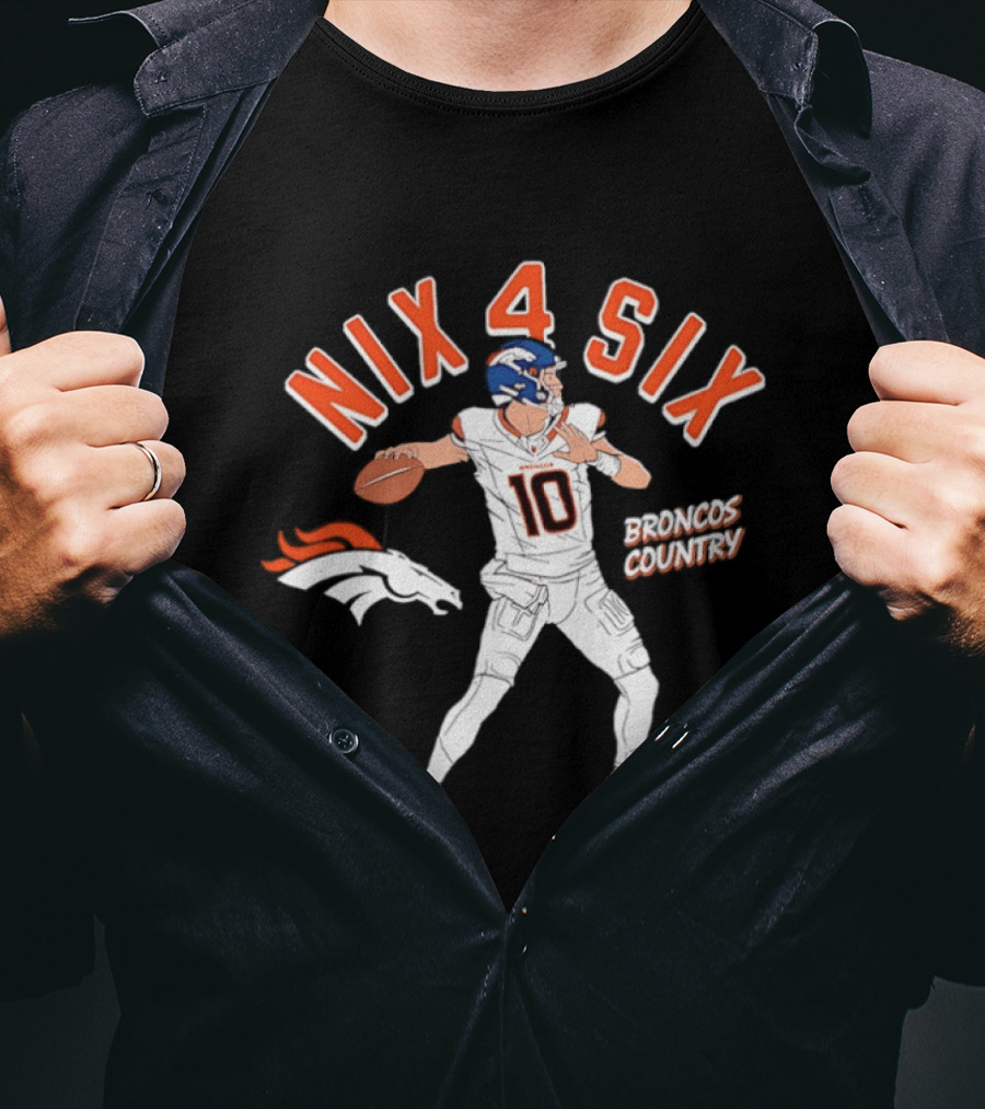 Nix 4 Six Denver Broncos Country Football Player T-Shirt