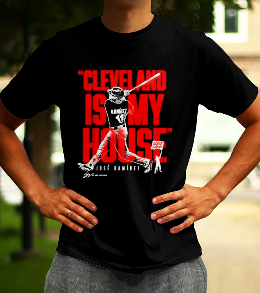 Cleveland Is My House José Ramírez Baseball Player Guardians T-Shirt