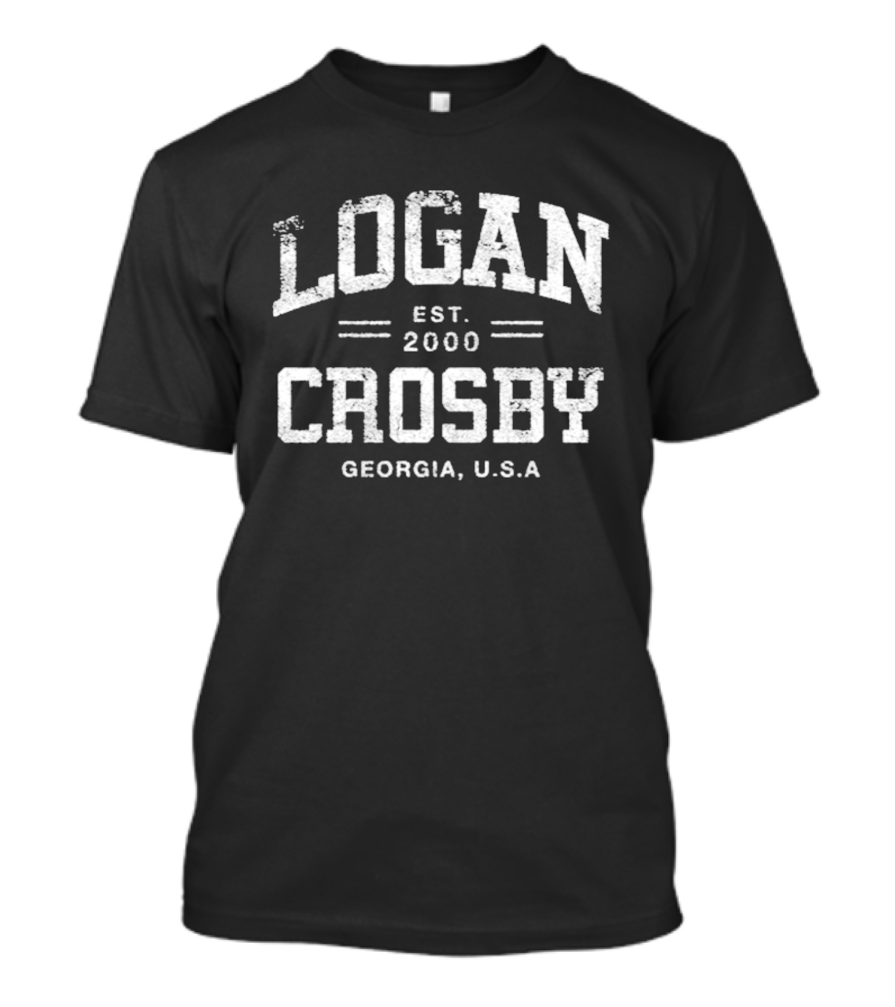 Logan Crosby Georgia USA Est 2000 Retro Collegiate T-Shirt