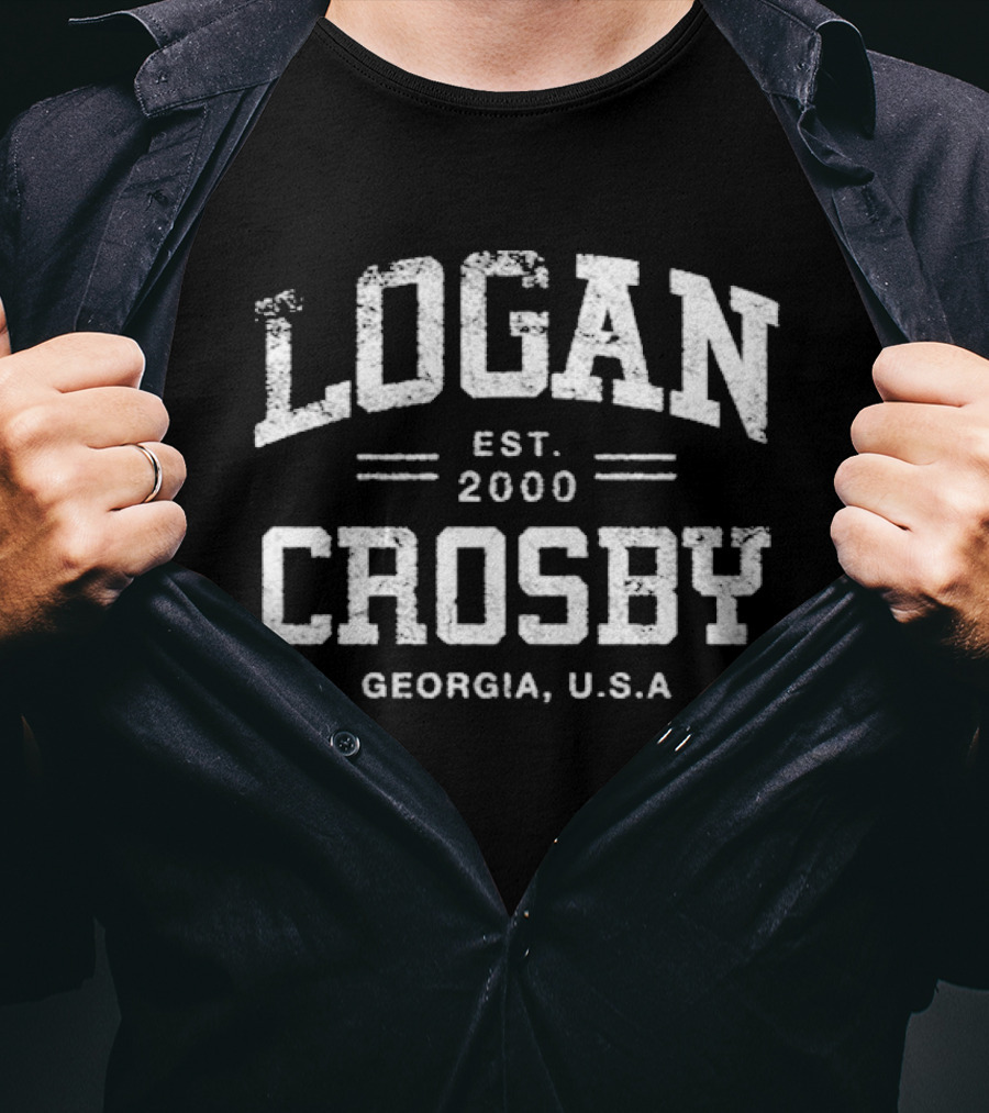 Logan Crosby Georgia USA Est 2000 Retro Collegiate T-Shirt