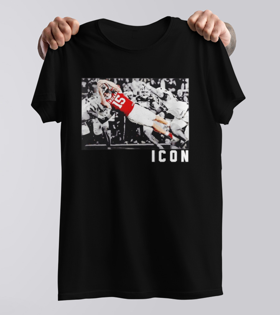 ICON Indiana Hoosiers Football Number 15 Action Play T-Shirt