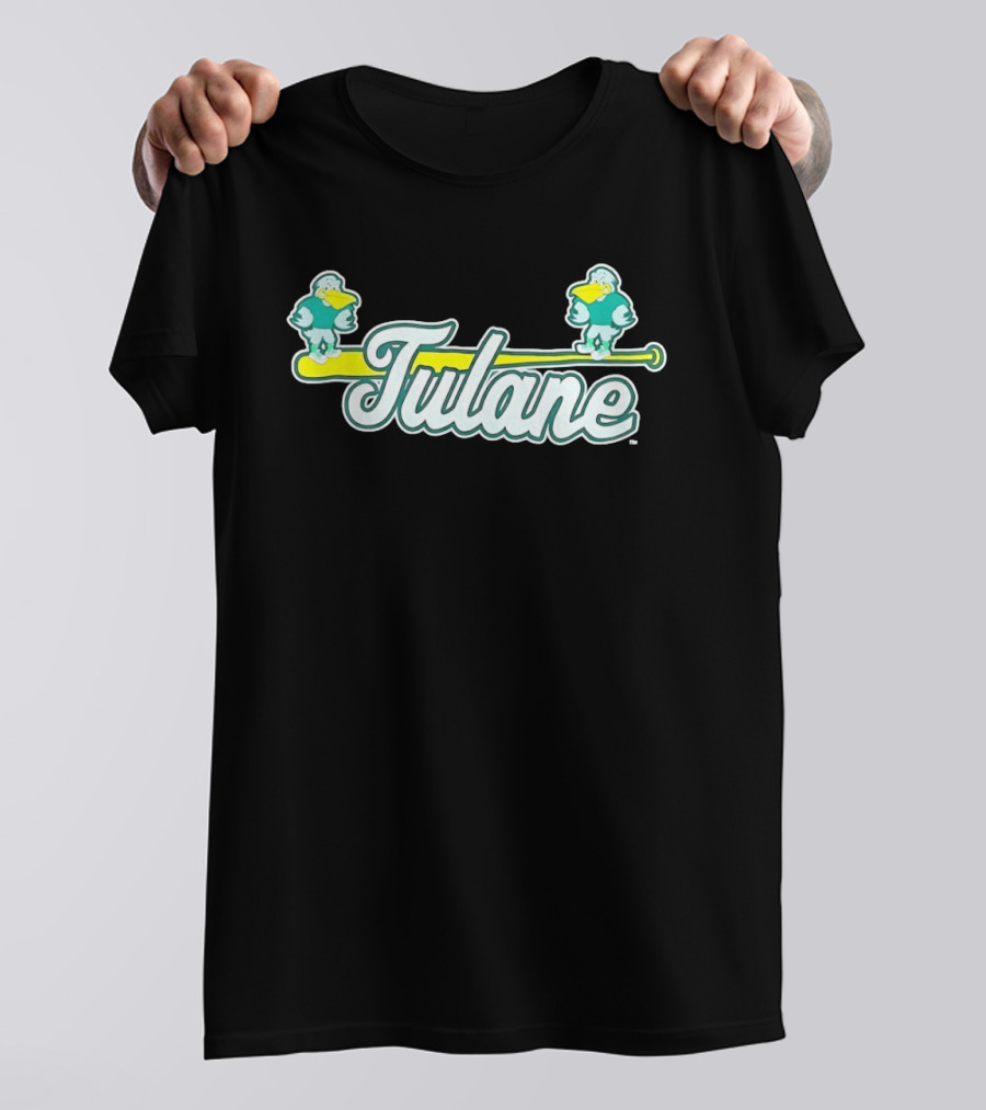 Tulane Green Wave Baseball Team Bat Spirit T-Shirt