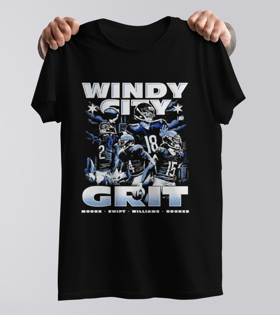 Windy City Grit Moore Swift Williams Odunze Chicago Legends T-Shirt