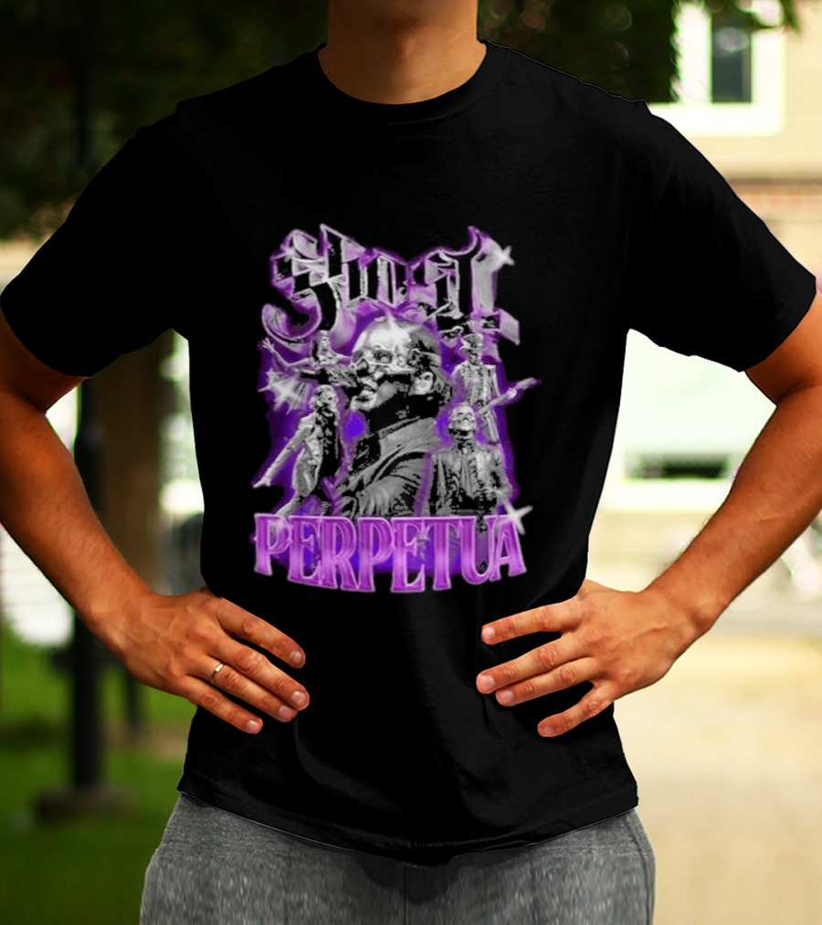 Ghost Perpetua 2026 Band Members Purple Goth Aesthetic T-Shirt