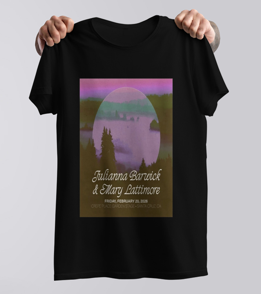 Julianna Barwick Mary Lattimore February 20 2026 Crepe Place Garden Stage Santa Cruz CA T-Shirt