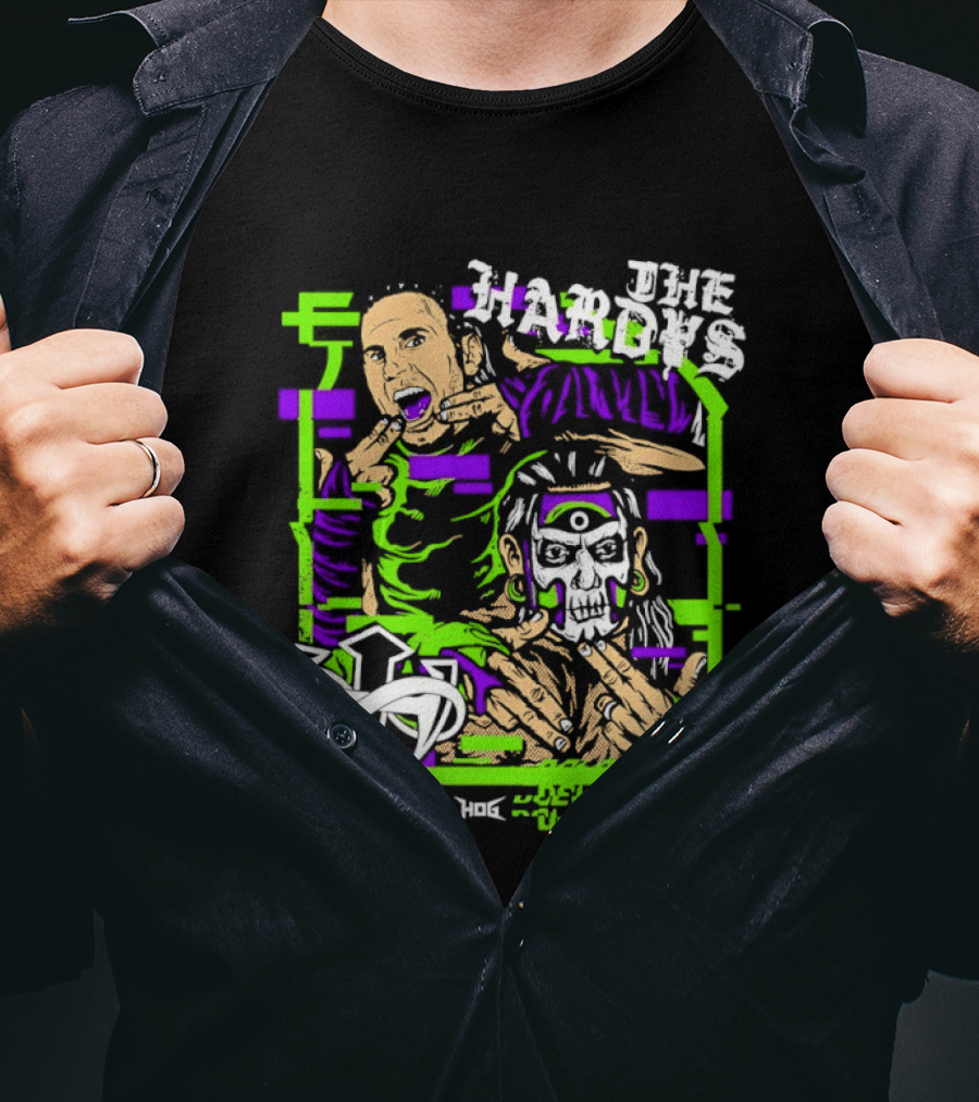 The Hardys Matt Jeff Hardy Caricature T-Shirt