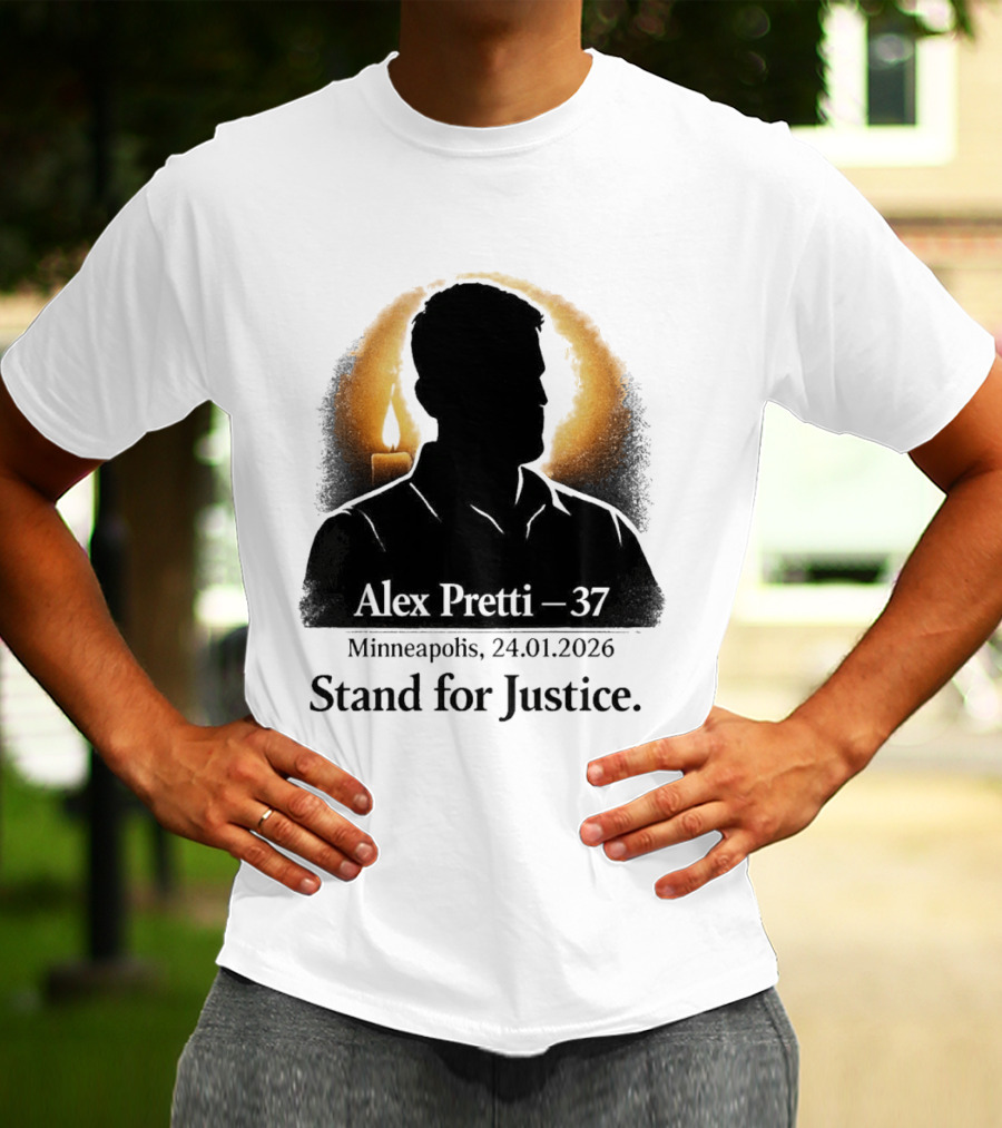 Alex Pretti 37 Minneapolis 24.01.2026 Stand For Justice Candle T-Shirt