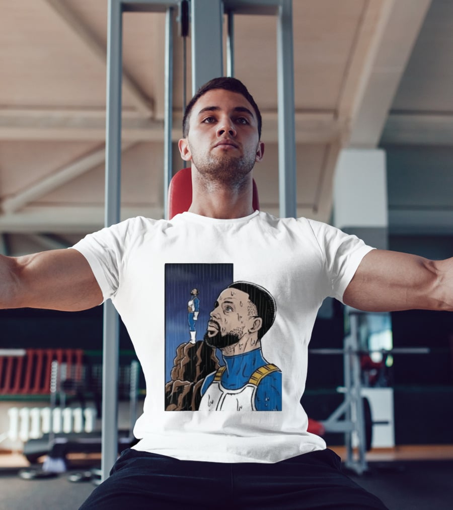 Dragon Ball Z Stephen Curry Vegeta Rainy Day Crossover T-Shirt