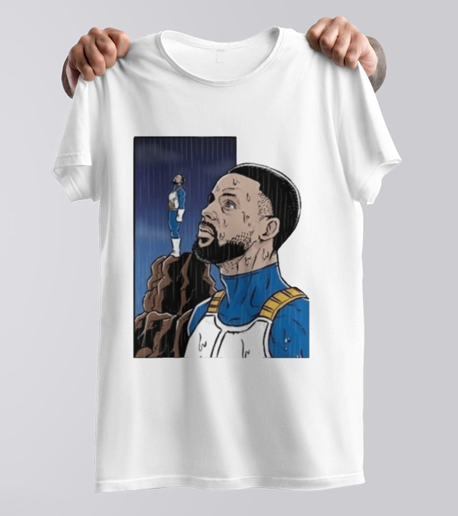 Dragon Ball Z Stephen Curry Vegeta Rainy Day Crossover T-Shirt