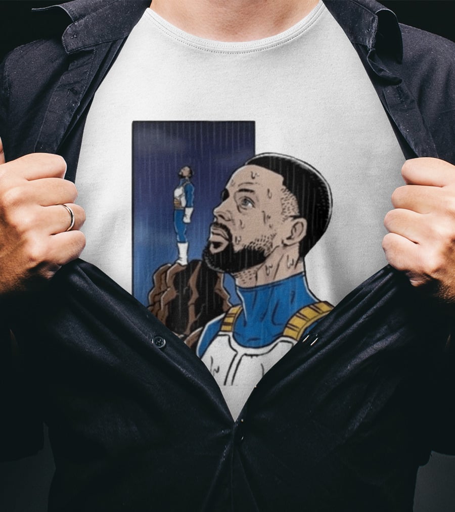 Dragon Ball Z Stephen Curry Vegeta Rainy Day Crossover T-Shirt