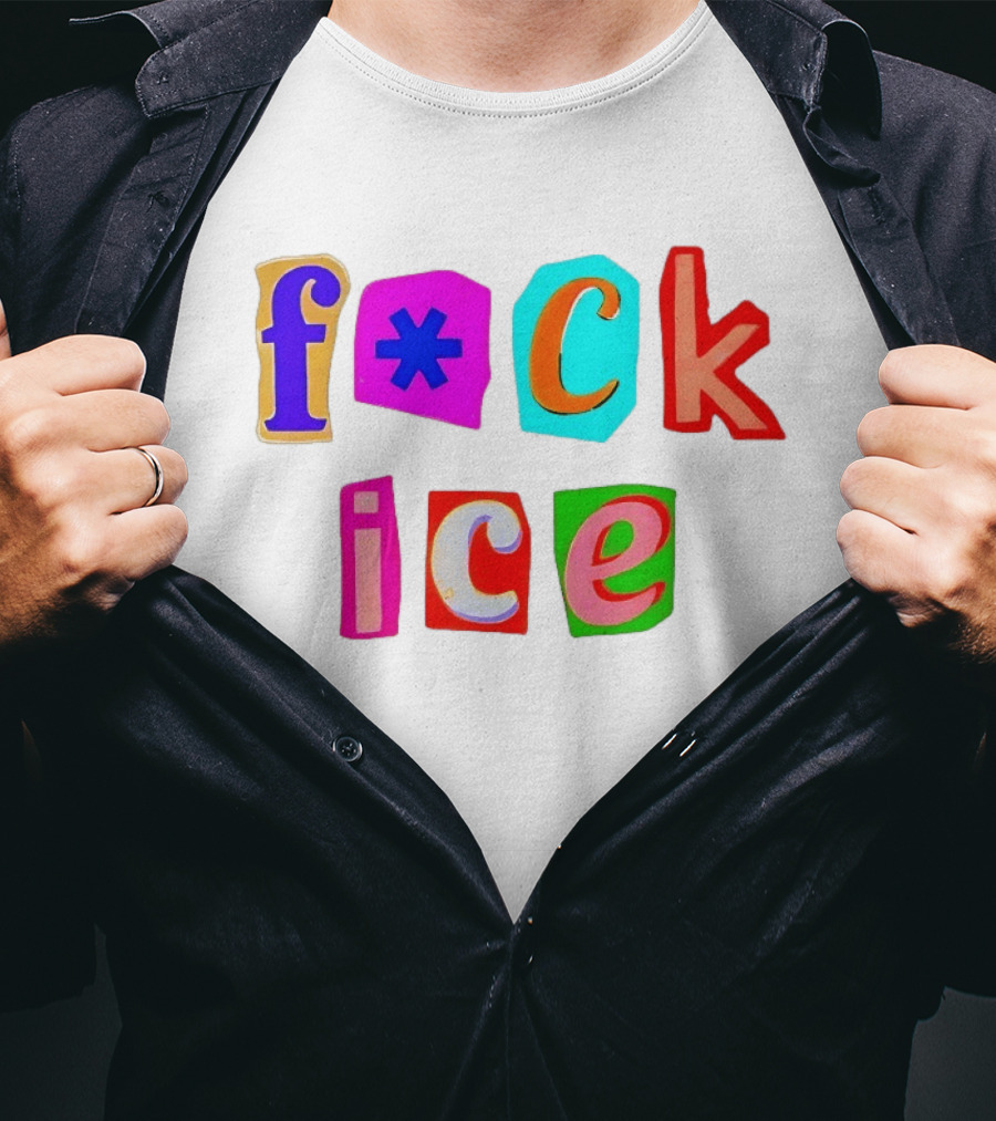 F*ck Ice Colorful Letters T-Shirt
