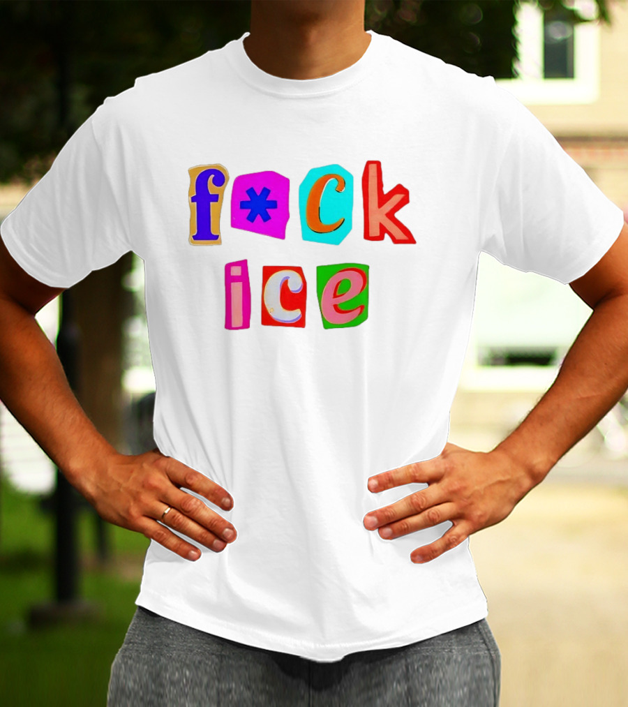 F*ck Ice Colorful Letters T-Shirt