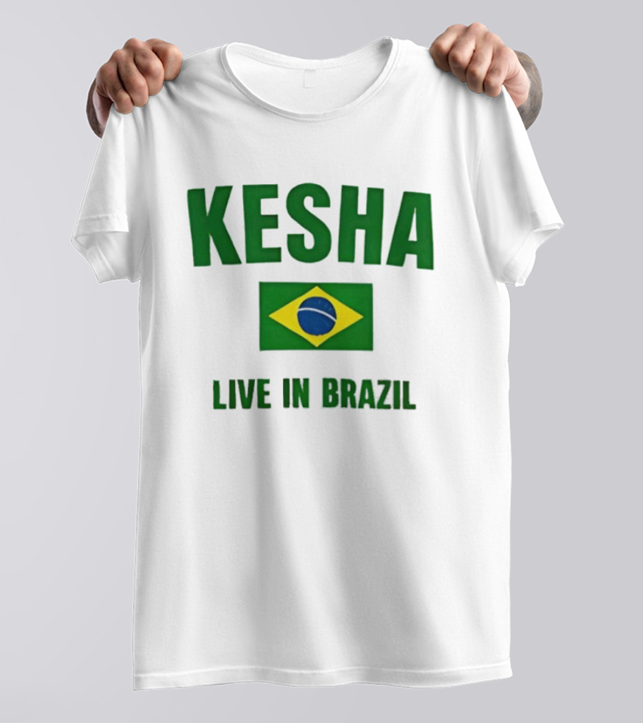 Kesha Live In Brazil Brazilian Flag Event T-Shirt