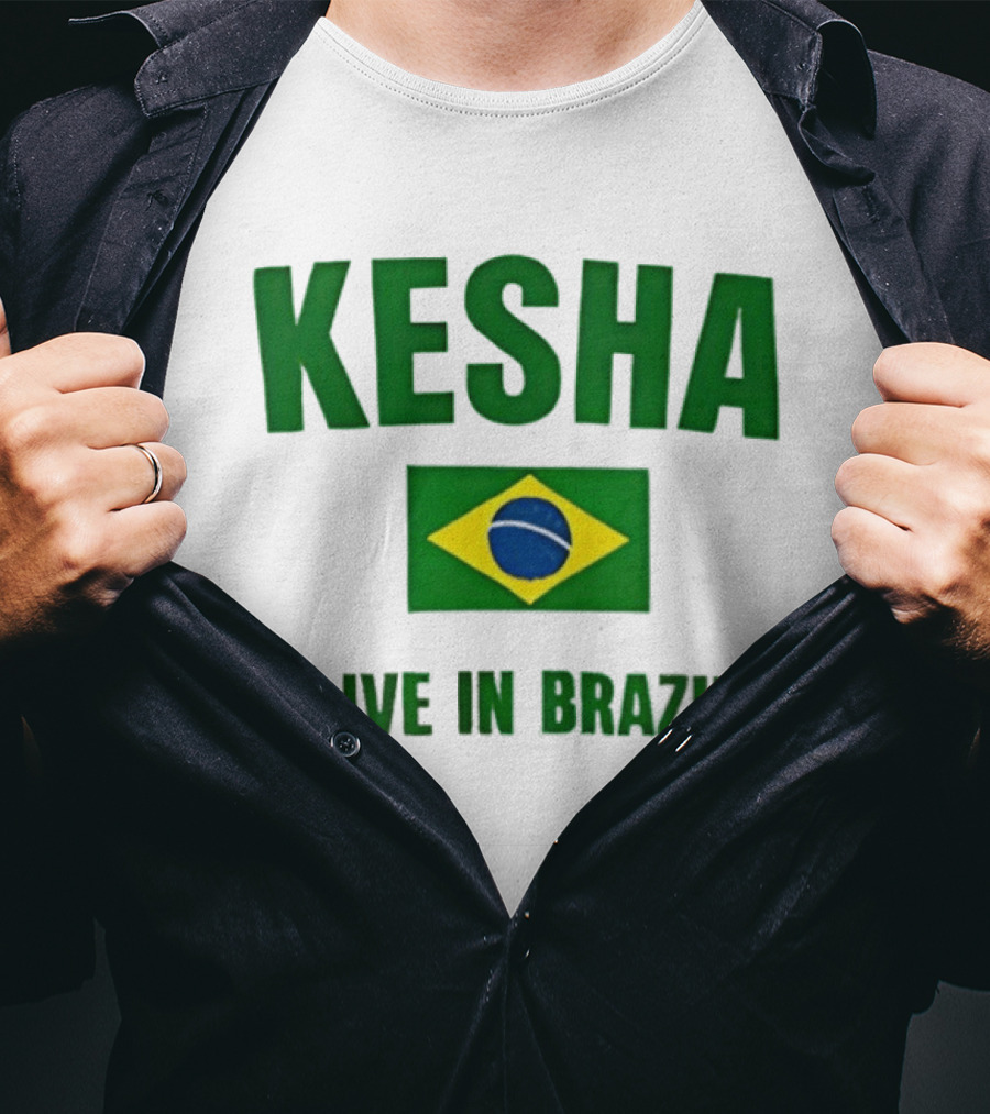 Kesha Live In Brazil Brazilian Flag Event T-Shirt