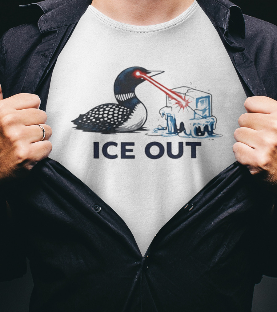 Minnesota Loon Laser ICE OUT Protest T-Shirt