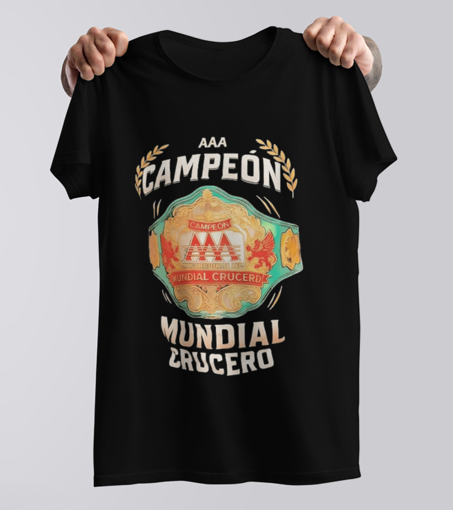 AAA Campeón Mundial Crucero Championship Belt T-Shirt