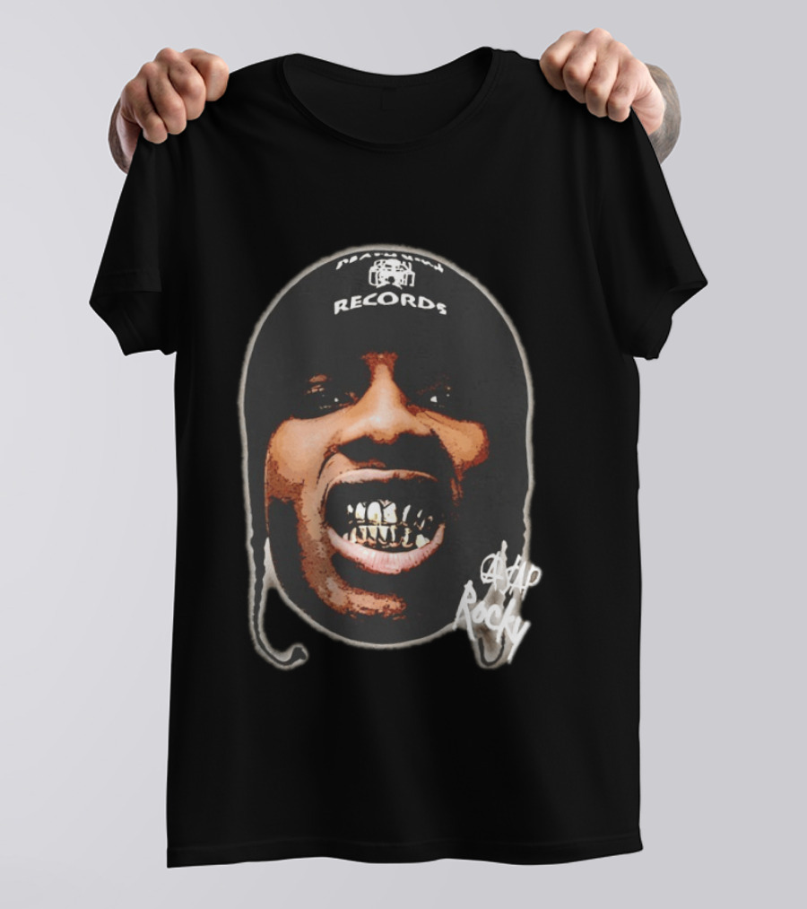 ASAP Rocky Rapper Big Face Harlem Records T-Shirt