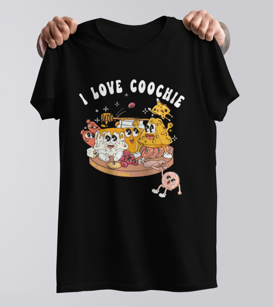 I Love Coochie The Rosenthals X DCCC Cheese Plate Cartoon Characters T-Shirt