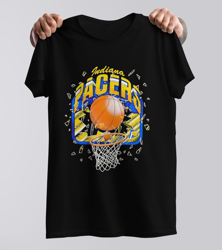 Indiana Pacers Backboard Basketball Smash City Edition 25 26 T-Shirt