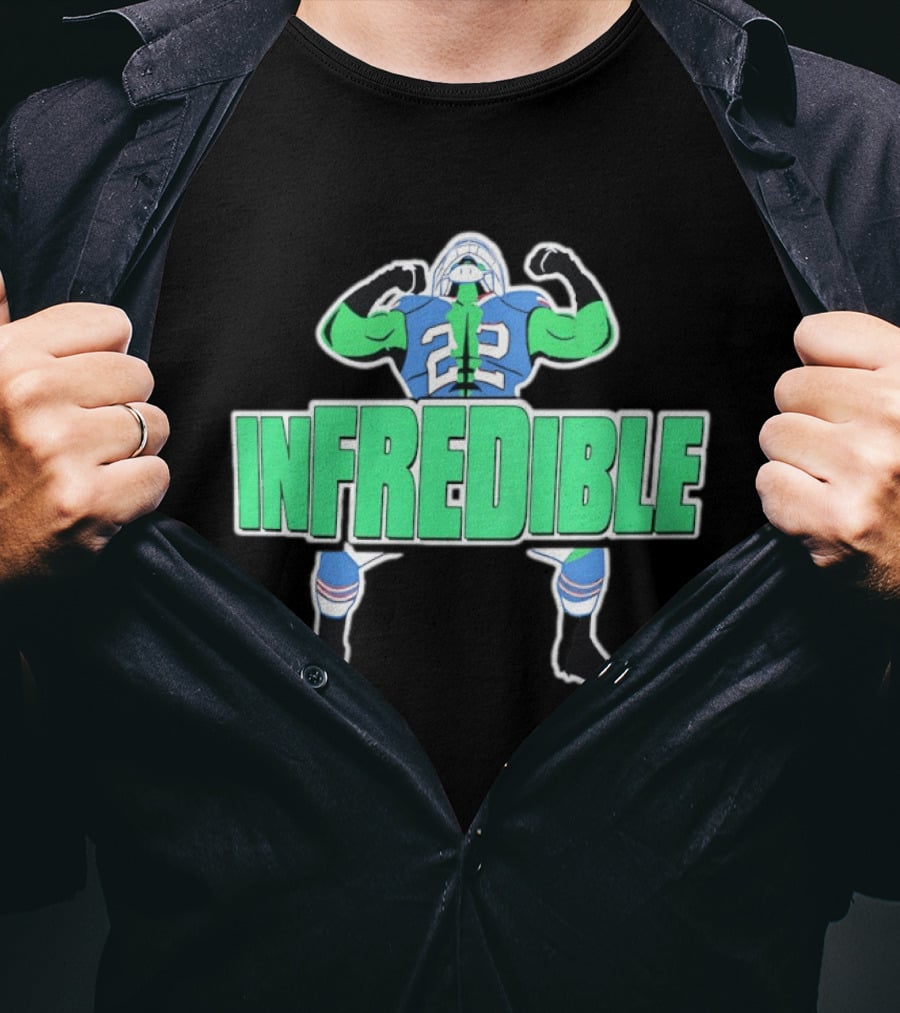 Infredible 22 Buffalo Bills Ray Davis Football Player Cartoon T-Shirt
