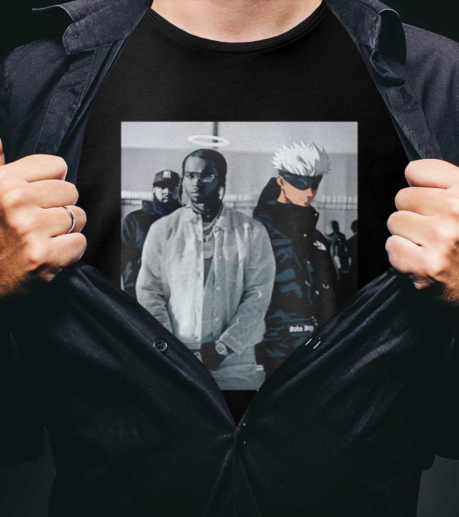 Jujutsu Kaisen Gojo Satoru Pop Smoke Collaboration T-Shirt